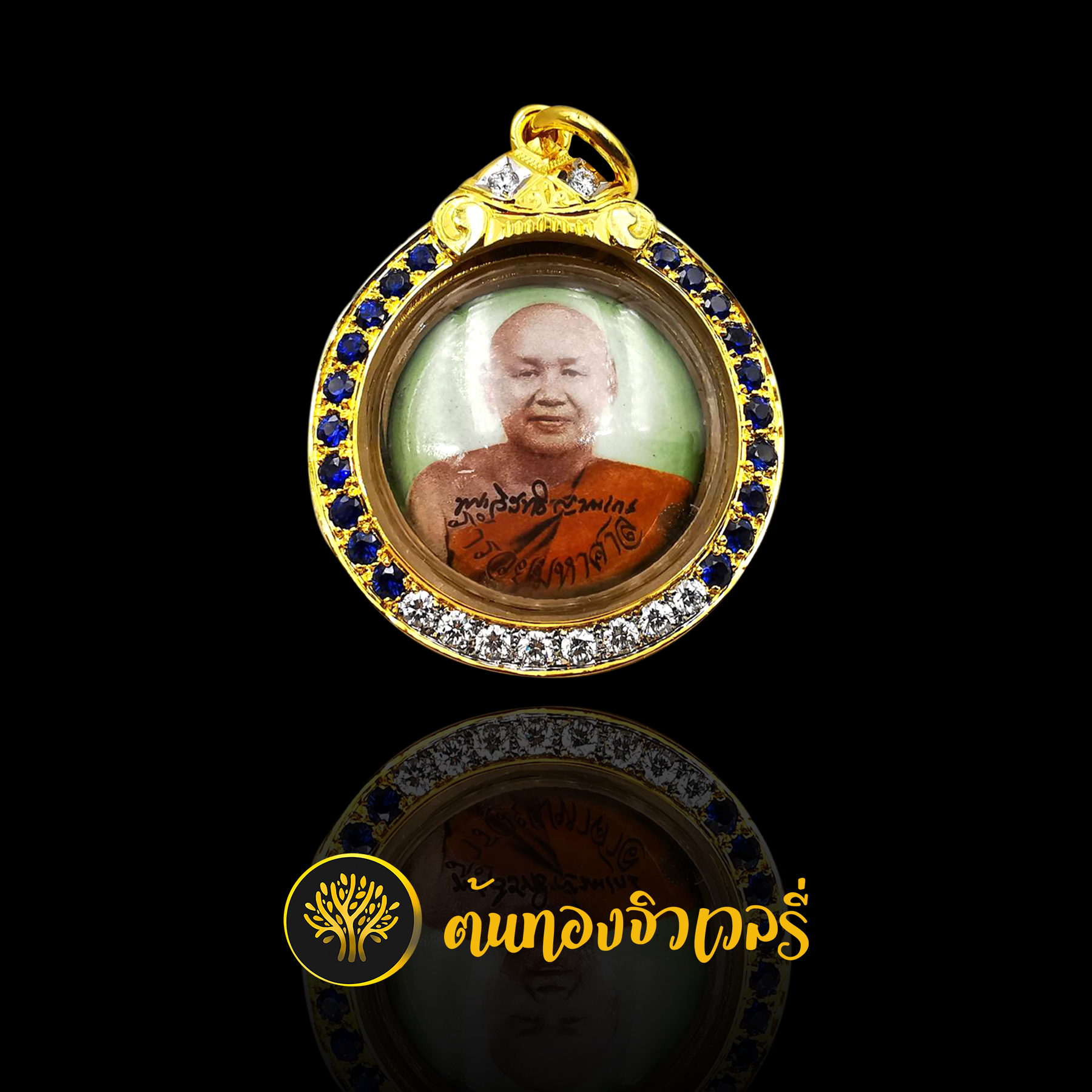 กรอบลูกอมเลี่ยมทอง ยกซุ้ม ฝังเพชรสวยๆ ฝังพลอยเนียนๆ รวมๆแล้ว สวยเวอร์มากๆเลย