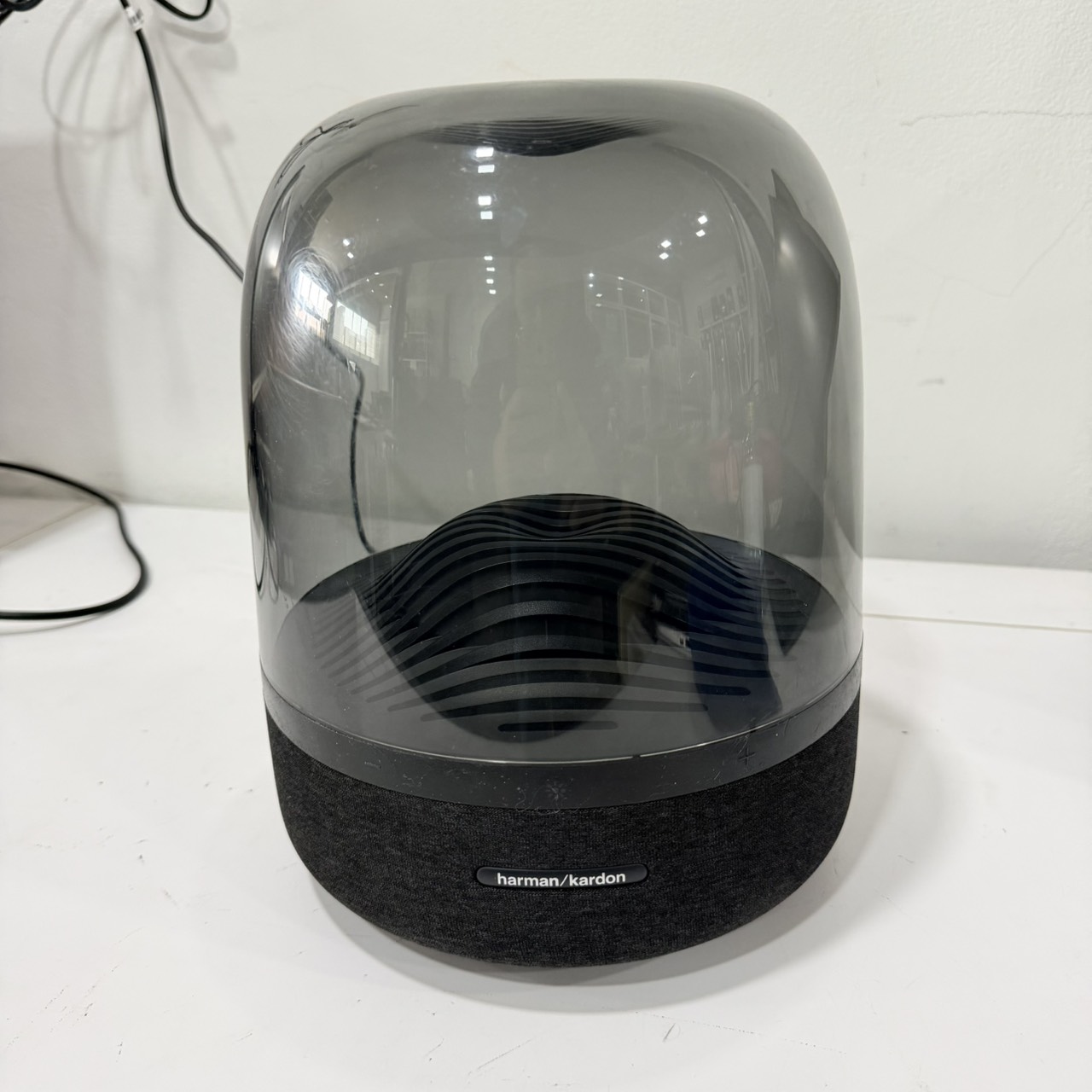 ลำโพงบลูทูธ Harman Kardon Speaker Aura Studio3 Black ขอบยางเหนียว