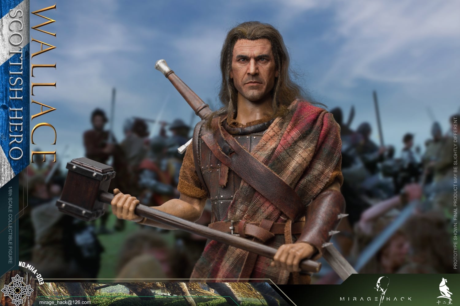 [สั่งจอง]Mirage Hack & Twelve O'clock MHA-003 1/6 : Scottish Hero Wallace Action Figure