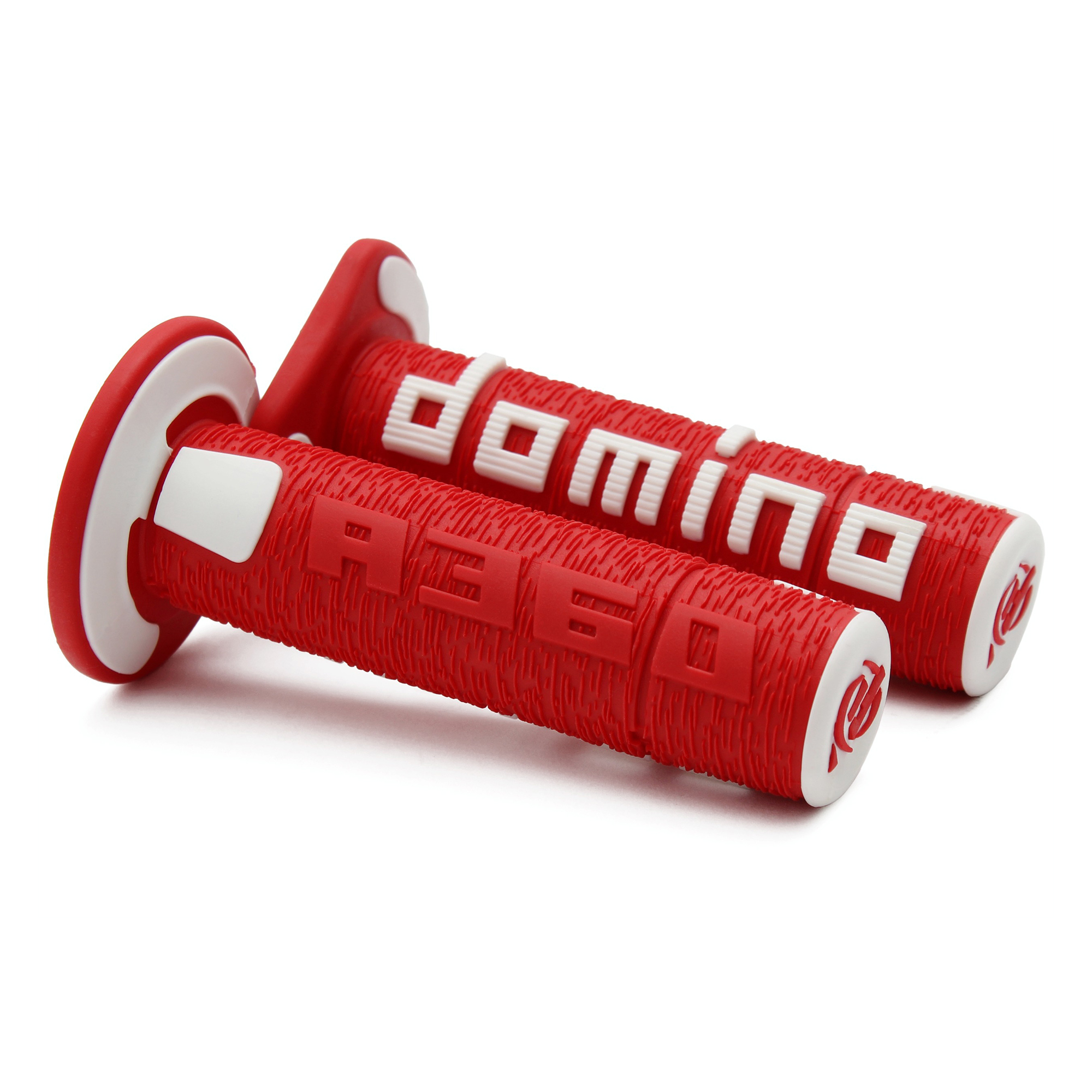 ปลอกแฮนด์ Domino A360 ปลายปิด - Red/White
