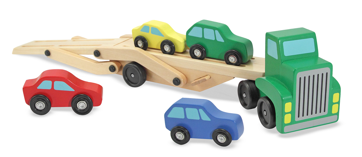 ชุดรถยกแบบโยกขึ้นโยกลง ส่งเสริมการเล่นสวมบทบาท เสริมพัฒนาการ Car Carrier Melissa&Doug, ของเล่นเสริมพัฒนาการ, ของเล่น