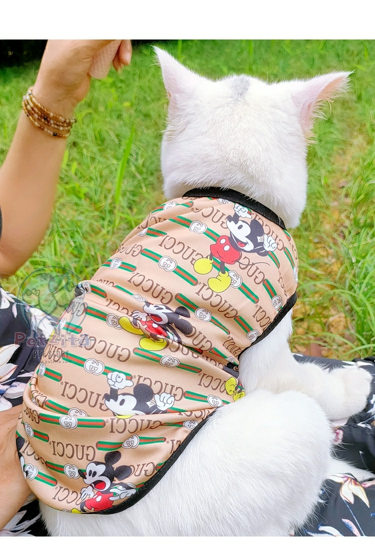🇹🇭พร้อมส่ง🇹🇭 🎽♥️🧩🧸 เสื้อแขนกุดสกีนลายสุดเฟี๊ยส สไตล์ลายแบรนด์และลายการ์ตูน for pet เสื้อสุนัข หมา ชุดแมว