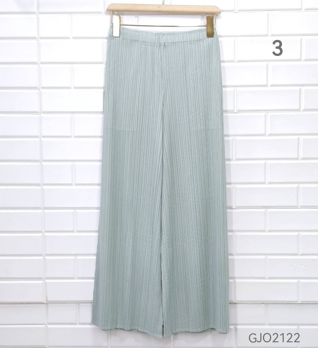 ปรับราคาลง20%!! ยาว 35.5นิ้ว!! 2MUAY รุ่น GJO2122 กางเกงผู้หญิง กางเกงพลีทคุณภาพ 6สี FREE SIZE LOOSE STRAIGHT PLEATED PANTS