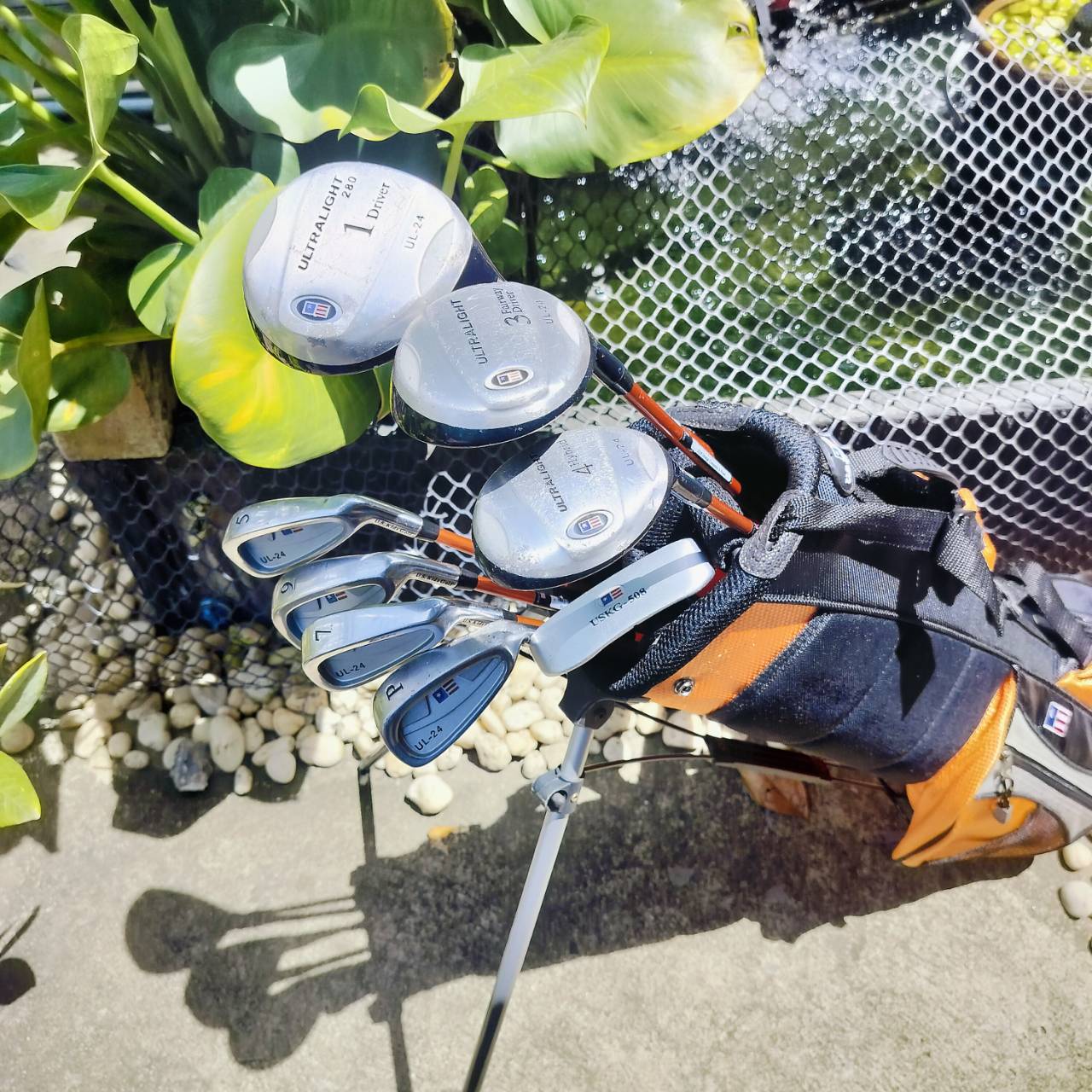 ** ไม้กอล์ฟสำหรับเด็ก ** FULLSET U.S KIDS GOLF ULTRALIGHT 280 UL-24 สำหรับน้องความสูง 120 เซน + - ** หัวไม้มีลอยที่กระดองตามรูปค่ะ ตีได้ดีปกติค่ะ ** ไม้กอล์ฟพรีเมี่ยมญี่ปุ่นมือสอง By NakaraLuxurious