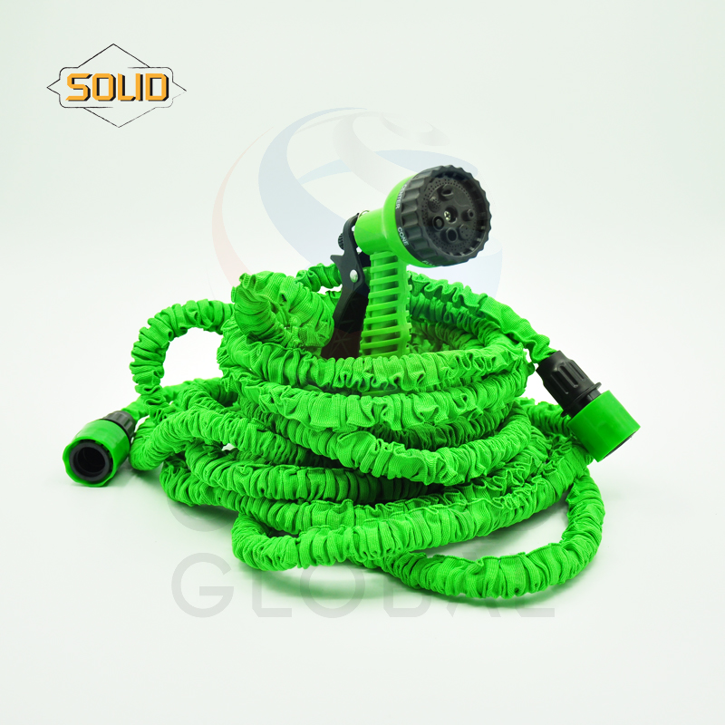 SOLID สายยาง สายยางยืด สายยางรดน้ำ สายยางฉีดน้ำ เอนกประสงค์ ฉีดน้ำ รดน้ำ สนามหญ้า มีหัวฉีด ยืดได้ หดได้ 22.5 เมตร หนา ทน