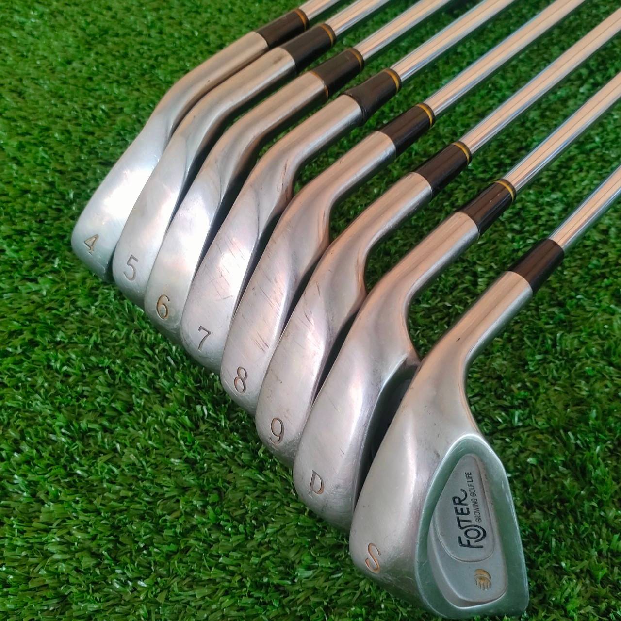 ชุดเหล็ก FOTER GROWING GOLF LIFT มีเหล็ก 4-9 เเละ PW SW ก้านเหล็ก ใบ CAVITY ตีง่าย ก้านเหล็กแม่นยำ
