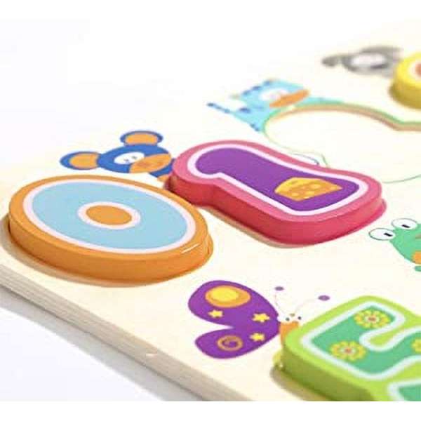 ภาพตัวต่อชิ้นหนาตัวเลขพร้อมภาพสัตว์ ของเล่นไม้, ของเล่นเสริมพัฒนาการ, ของเล่นเด็กอนุบาล, สื่อการสอนเด็กอนุบาล วัสดุและสี ปลอดภัยต่อเด็ก มีมาตรฐาน มอก. ตามที่ สพฐ. กำหนด