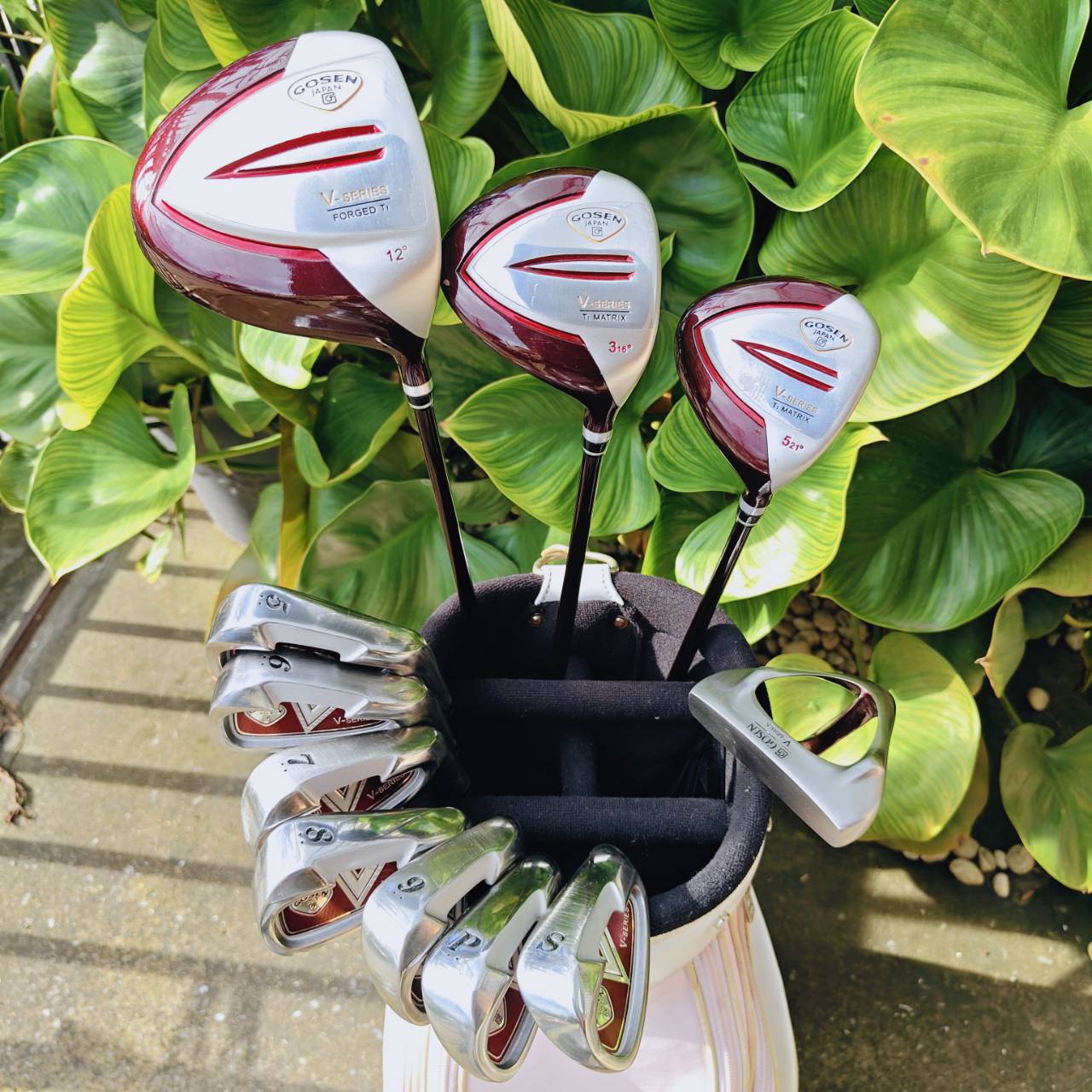 ไม้กอล์ฟสำหรับผู้หญิง FULLSET GOSEN JAPAN V-SERIES ชุดพรีเมี่ยมจากญี่ปุ่น 🔴 เบา ตีง่าย สวย