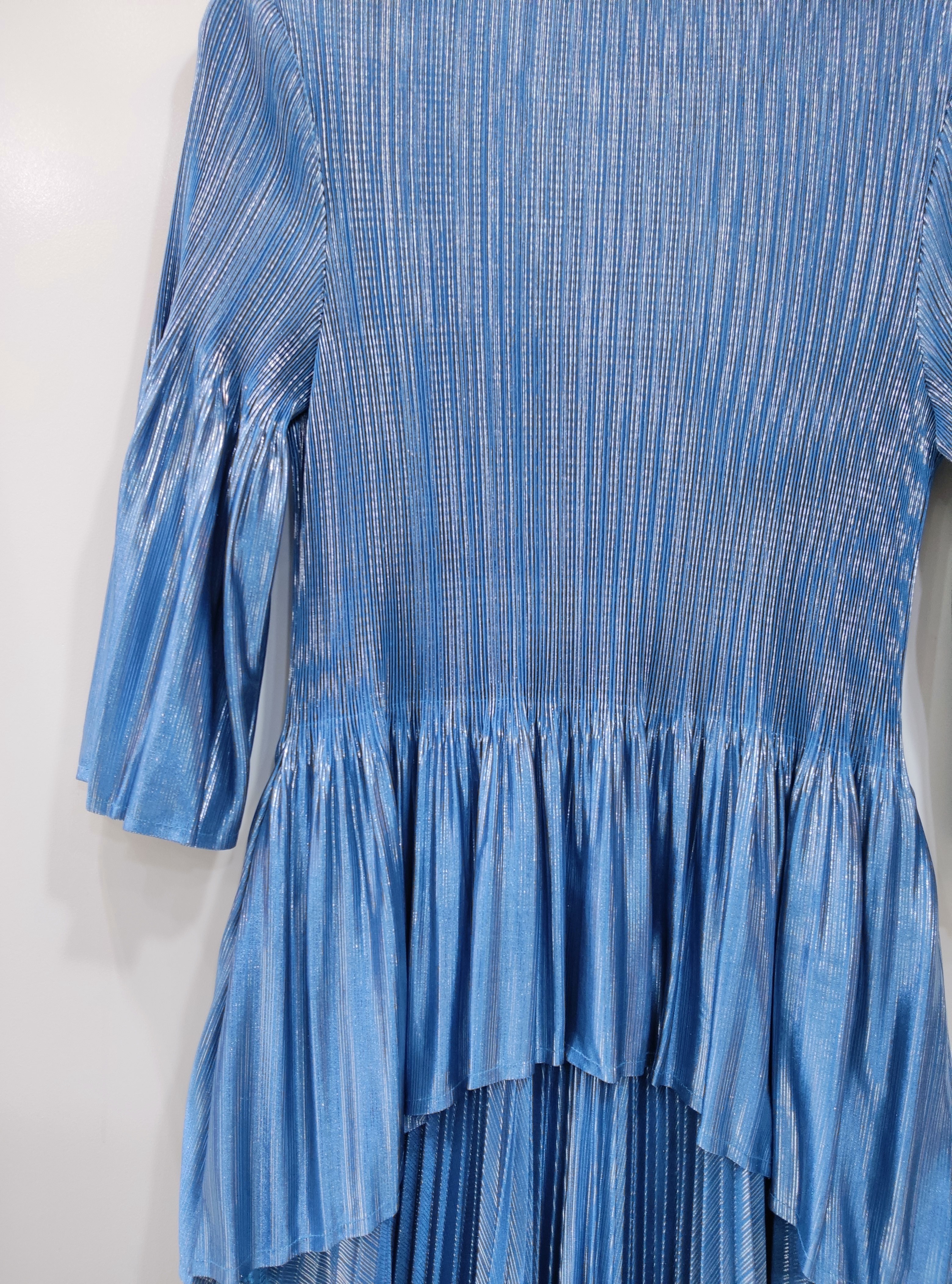 ปรับราคาลง30%!! 2MUAY รุ่น GA91028 เดรสพลีทคุณภาพ METALLIC FLARE PLEATED DRESS 5 สี FREE SIZE