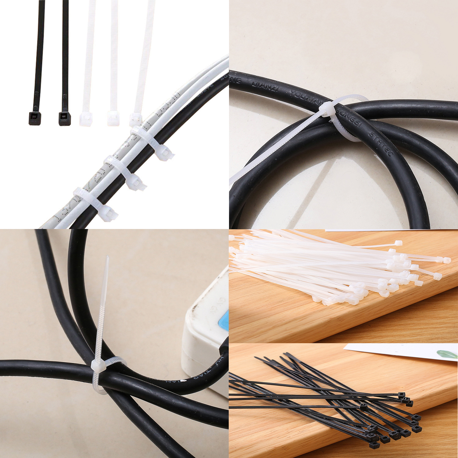 เคเบิ้ลไทร์ แพ็ค100pc มี3ขนาด S,MและL มี2สีให้เลือก ทำจากพลาสติกABS เหนียว คงทน ใช้งานง่าย