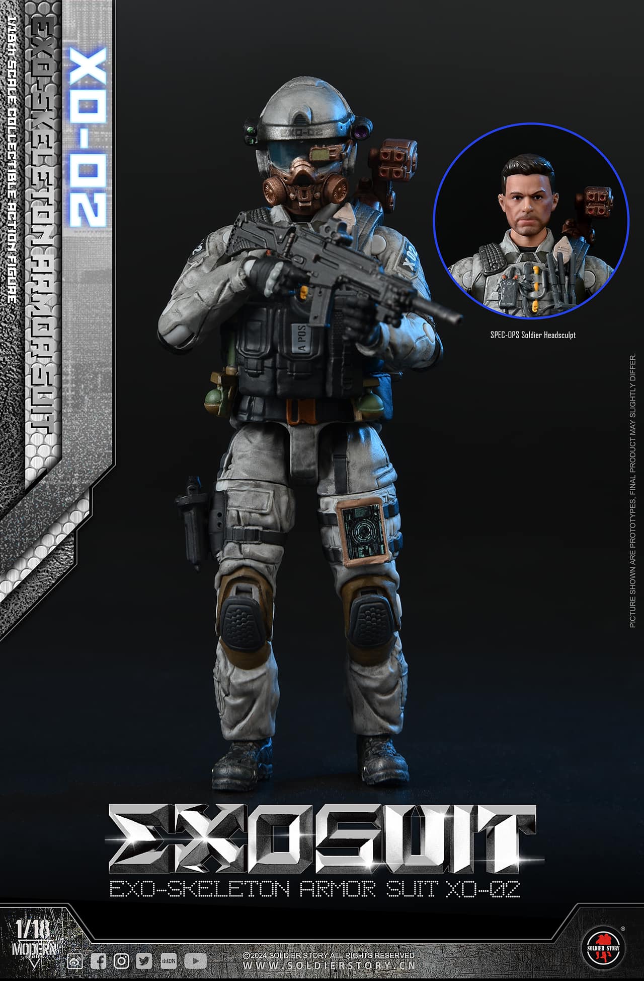 [พร้อมส่ง] SoldierStory SSE002 1/18 : EXO-Skeleton Armor Suit XO-02