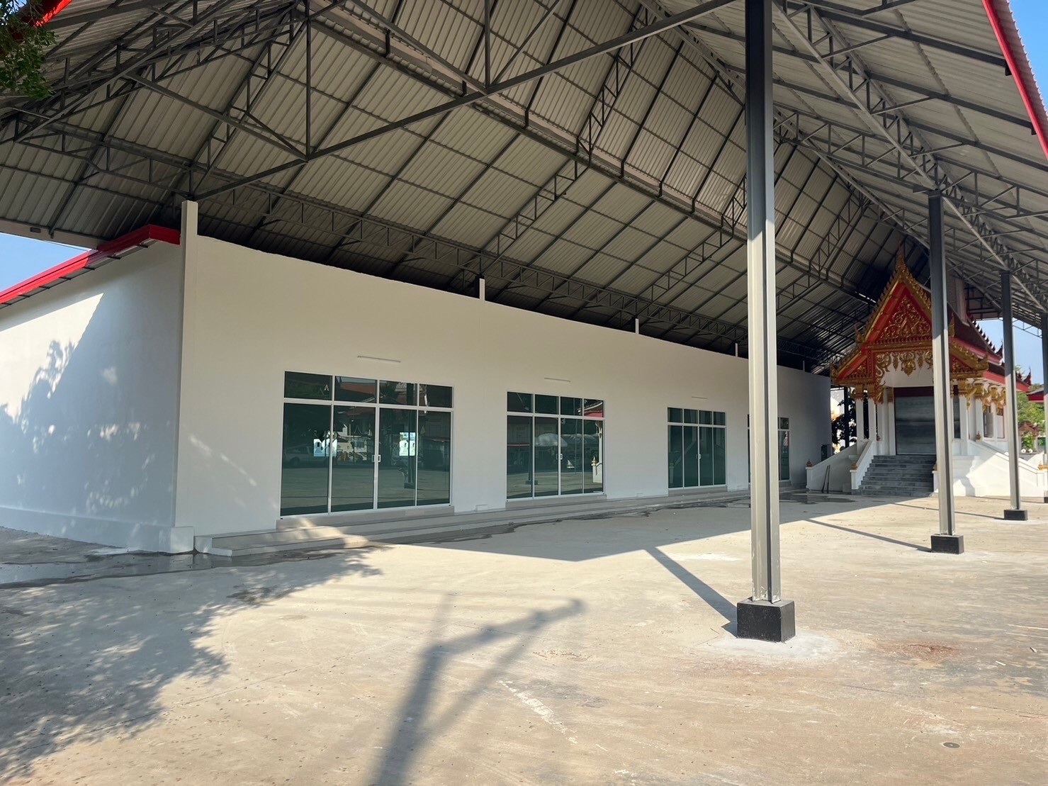 งานสร้างหลังคาคลุมเมรุ วัดบางแพรก