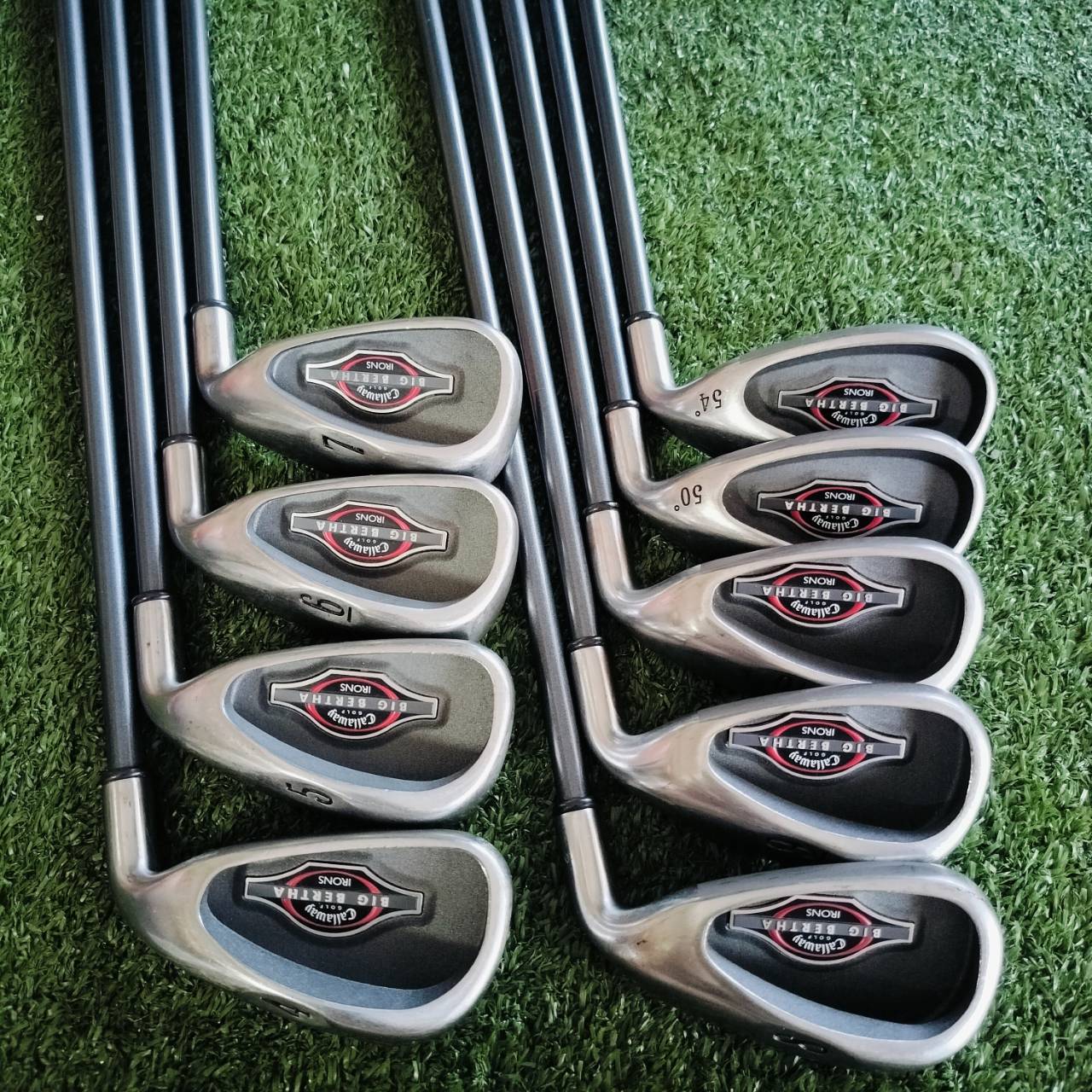 ชุดเหล็ก Callaway BIGBERTHAR สภาพสวย ก้านเดิมๆทั้งชุด เป็นก้าน BIGBERTHAR AM/AT FLEX R ก้านแบบเสียบทะลุตีได้ฟีลลิ่งมาก ไม้กอล์ฟพรีเมี่ยมมือสอง ของแท้ By NakaraLuxurious