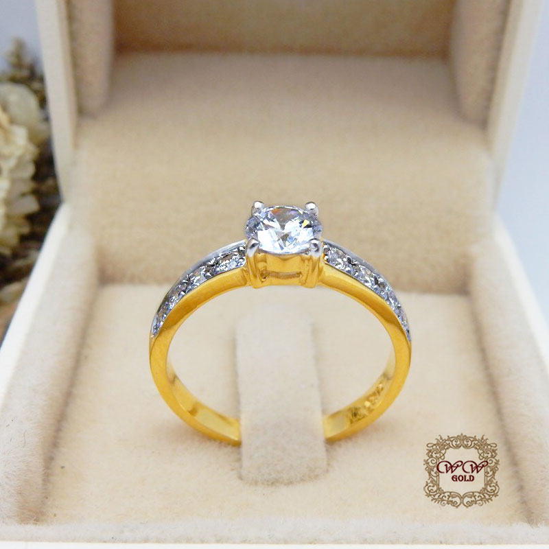 แหวนคู่แต่งงาน (เพชรสวิส cz เกรดพรีเมียม)