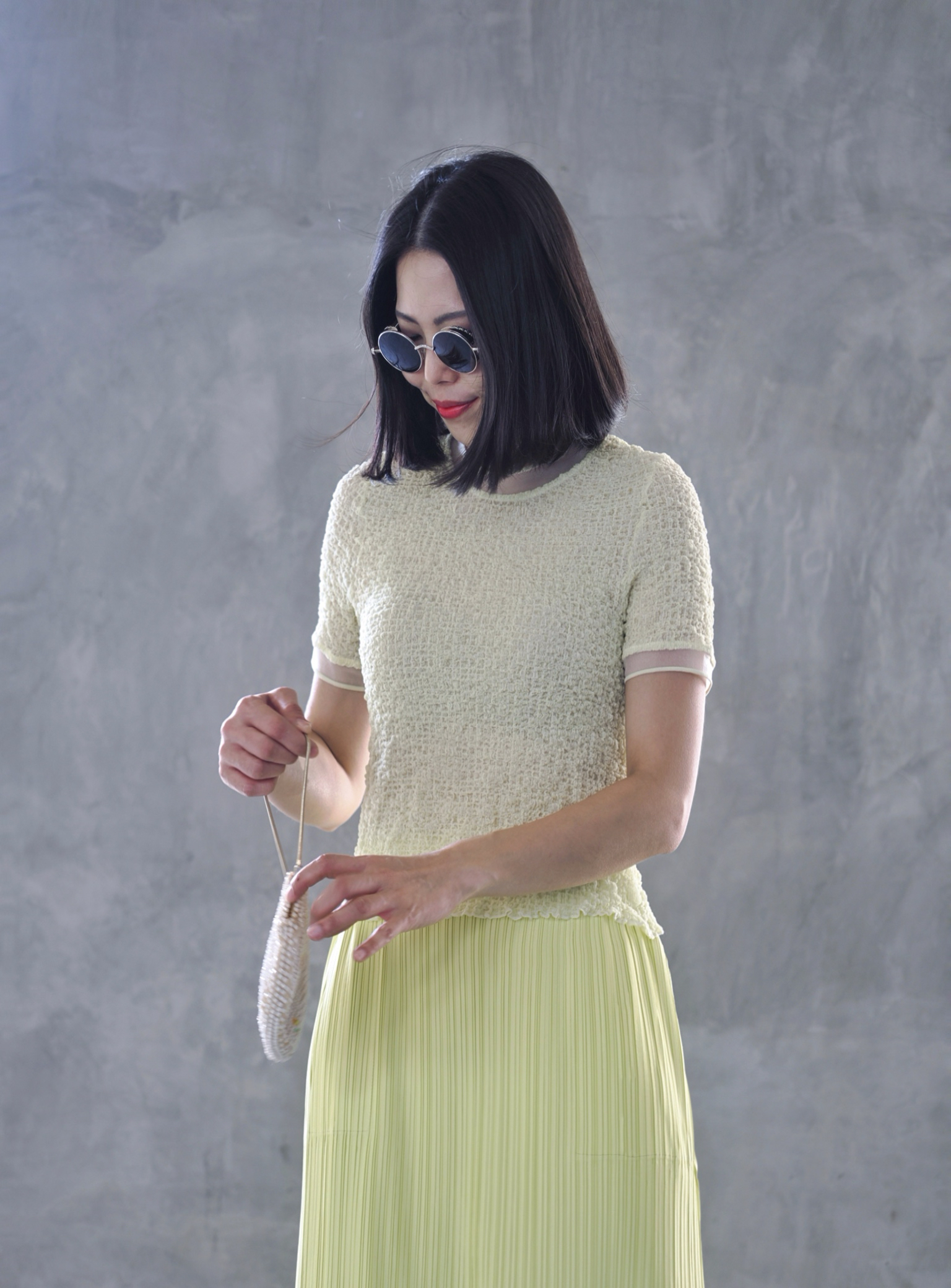 ปรับราคาลง20%!! 2MUAY รุ่น GJO1448 เสื้อพลีทคุณภาพ SMOCK PLEATED TOP 6 สี FREE SIZE