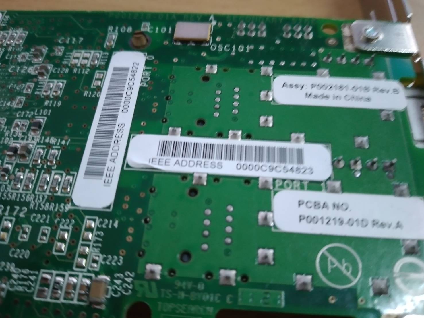 Dual Port 8GFC Fibre Channel PCI-e x8 IBM 10N9824 Emulex LPE12002 ขายาว