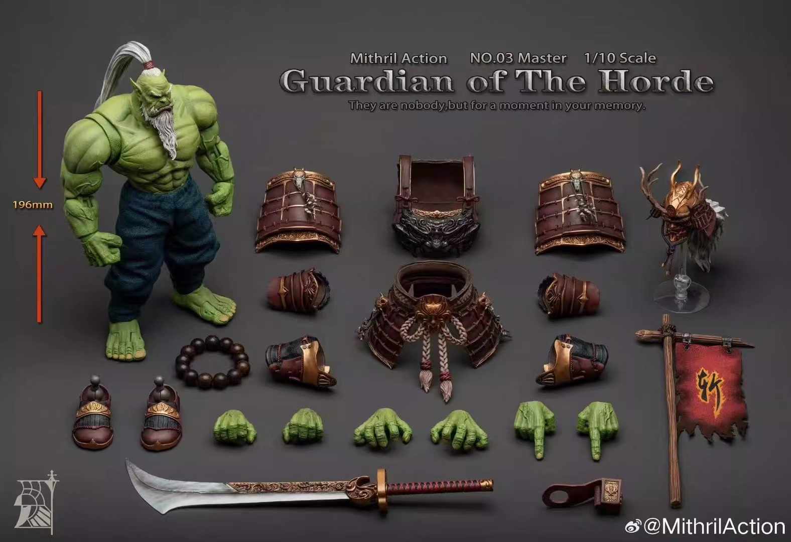 [สั่งจอง]Mithril Action Studio 1/10 : Guardian of Horde Master Sword Orc (8")