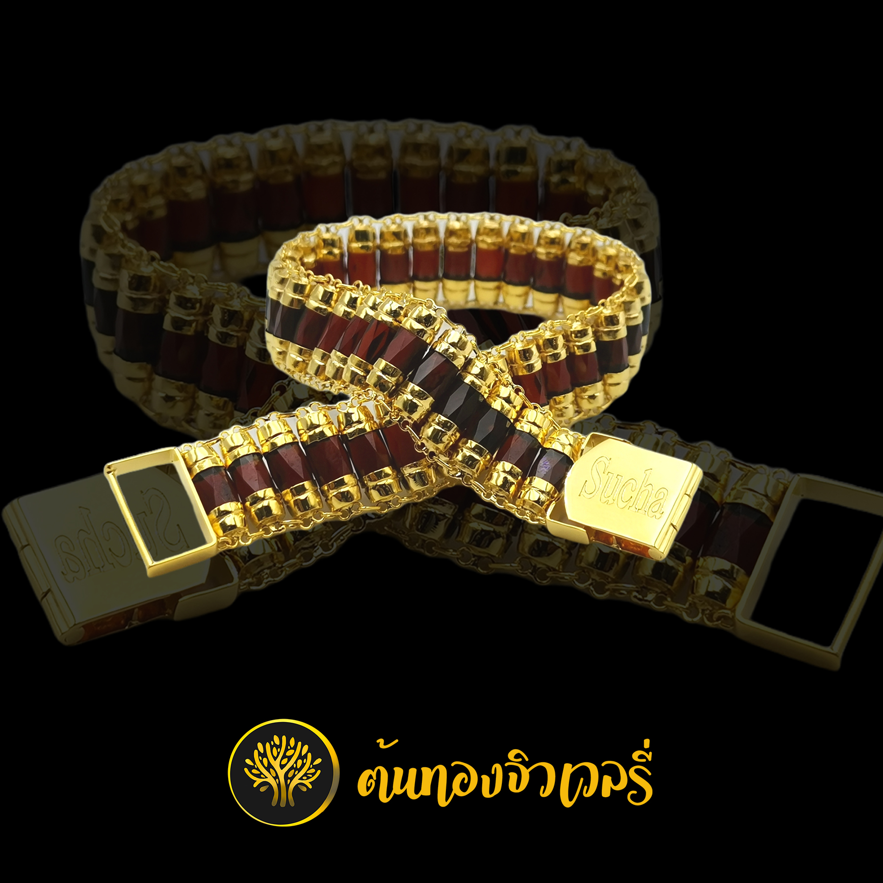 สร้อยโกเมนแพ เลเซอร์กล่องสปริง โกเมนเรียงแถวสวยๆ เลเซอร์คมๆ
