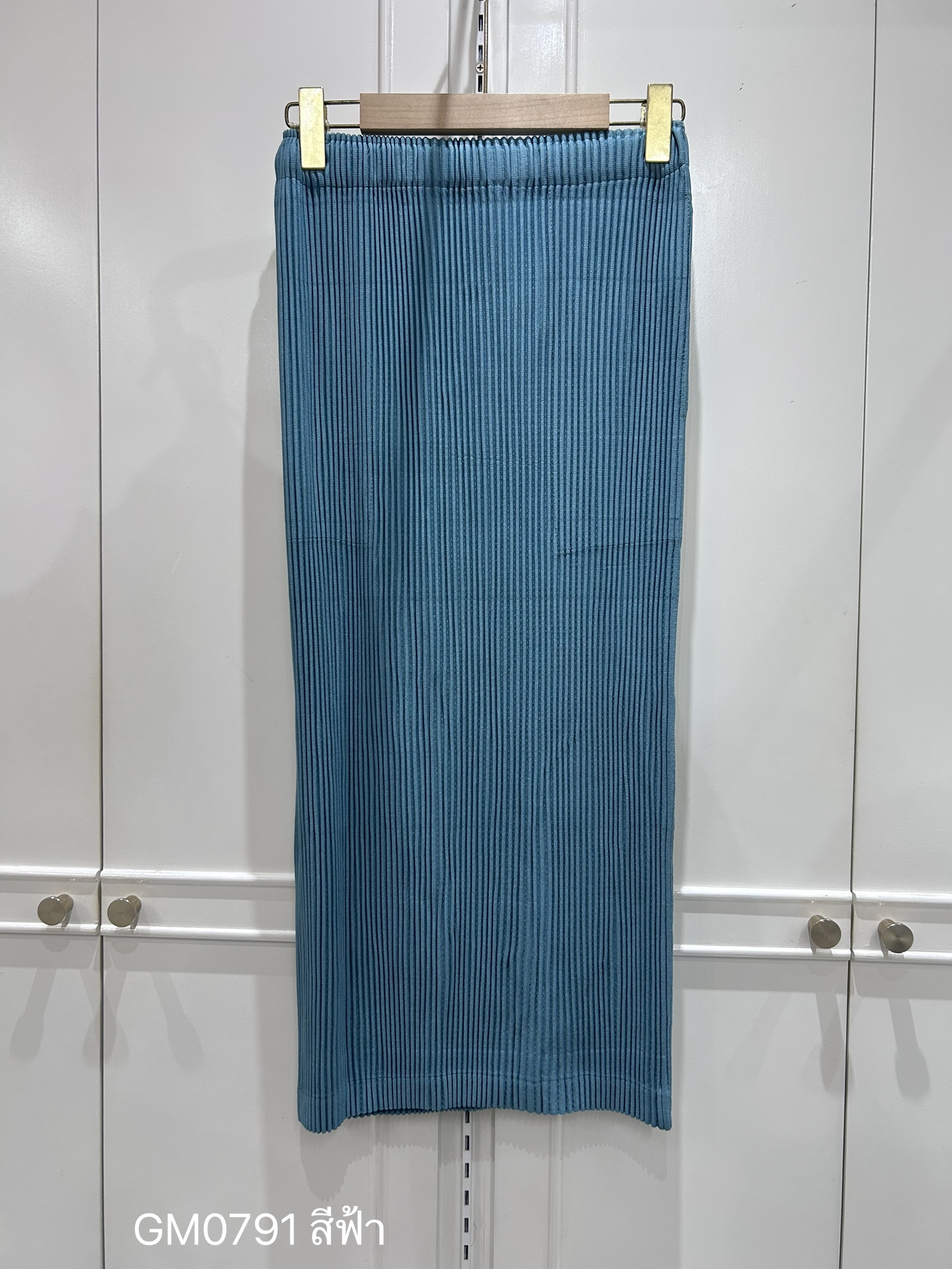 ยาว 32นิ้ว!! 2MUAY GM0791 กระโปรงอัดพลีทผ้าหนาทรงสอบ ไม่มีผ่า THICK PENCIL PLEATED SKIRT 11 สี FREE SIZE