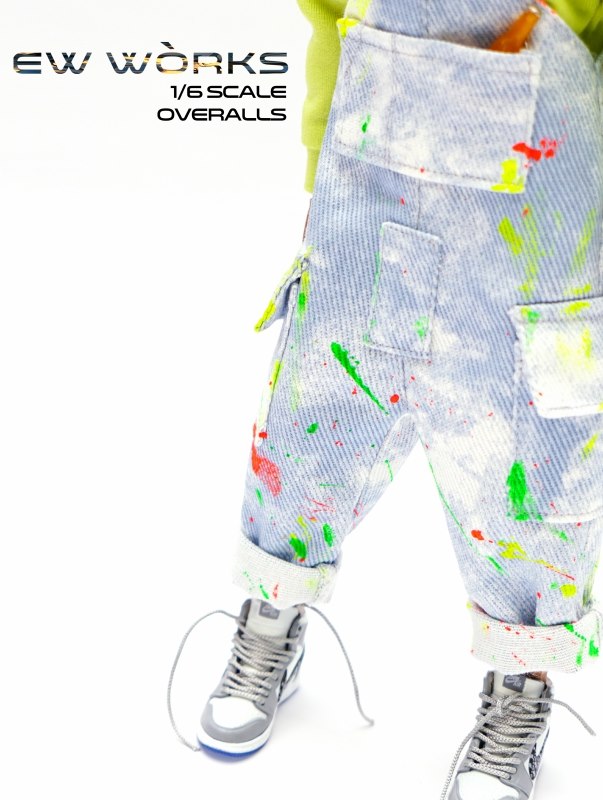 [สั่งจอง]EW WORKS EW002 1/6 Smudge Printing Handmade Graffiti Splashing Ink Overalls