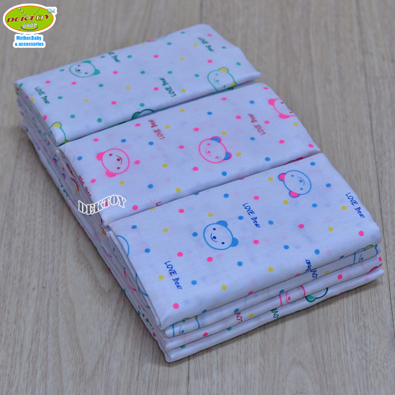 Gold Baby ผ้าอ้อมสาลู 2 ชั้นเกรดA ลายหมีจุด Love Bear 12 ผืน