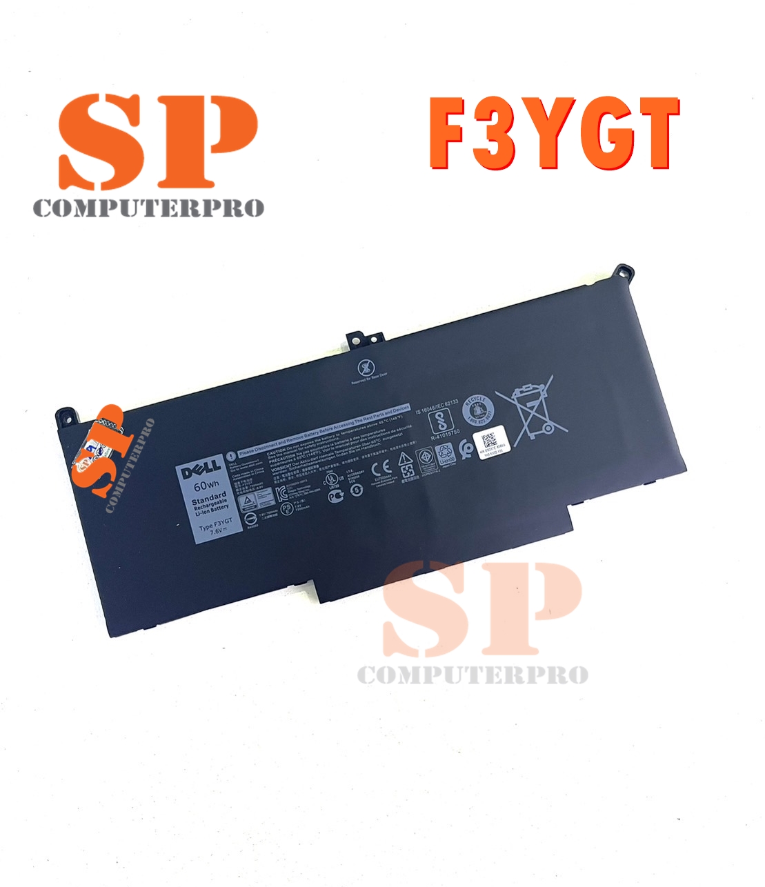 DELL BATTERY แบตเตอรี่ของแท้ DELL Battery Latitude 7480 7280 7290 7390 7490 5300 Model:F3YGT