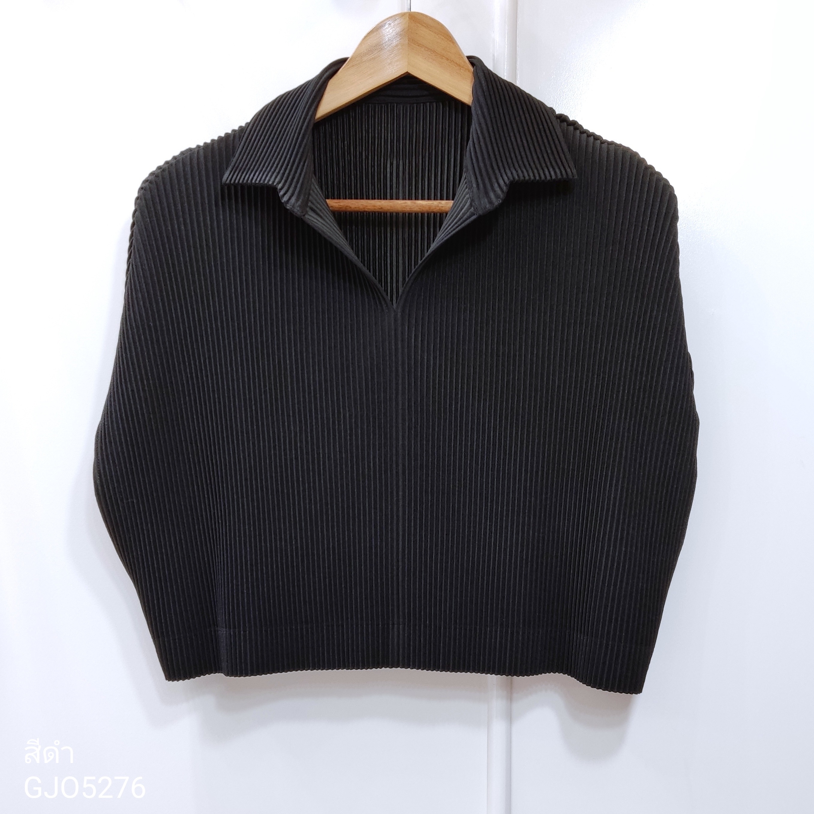 2MUAY รุ่น GJO5276 เสื้อคลุมพลีทคุณภาพ THICK COLLAR CAPE PLEATED CARDIGAN 7 สี FREE SIZE