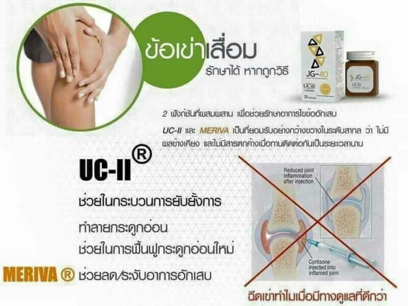 JG-40 อาหารเสริมป้องกันกระดูกและเข่าเสื่อม