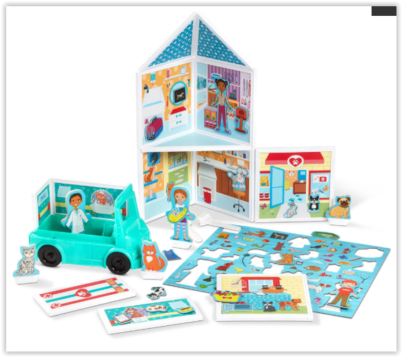 ชุดต่อแม่เหล็ก 3D รุ่นสัตว์เลี้ยง เสริมจินตนาการและความคิดสร้างสรรค์ Magnetivity Pet Center Melissa&Doug, ของเล่นเสริมพัฒนาการ, ของเล่น