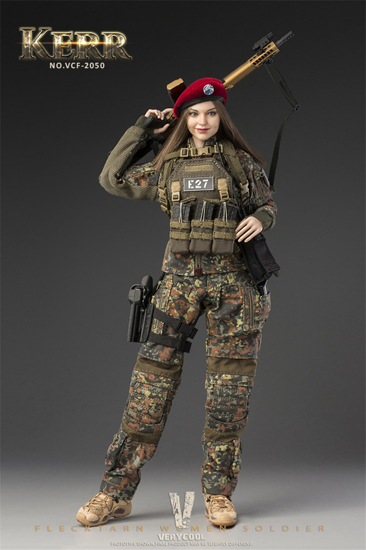 [สั่งจอง] VERYCOOL VCF-2050 1/6 KERR - FLECKTARN WOMEN SOLDIER Action Figure