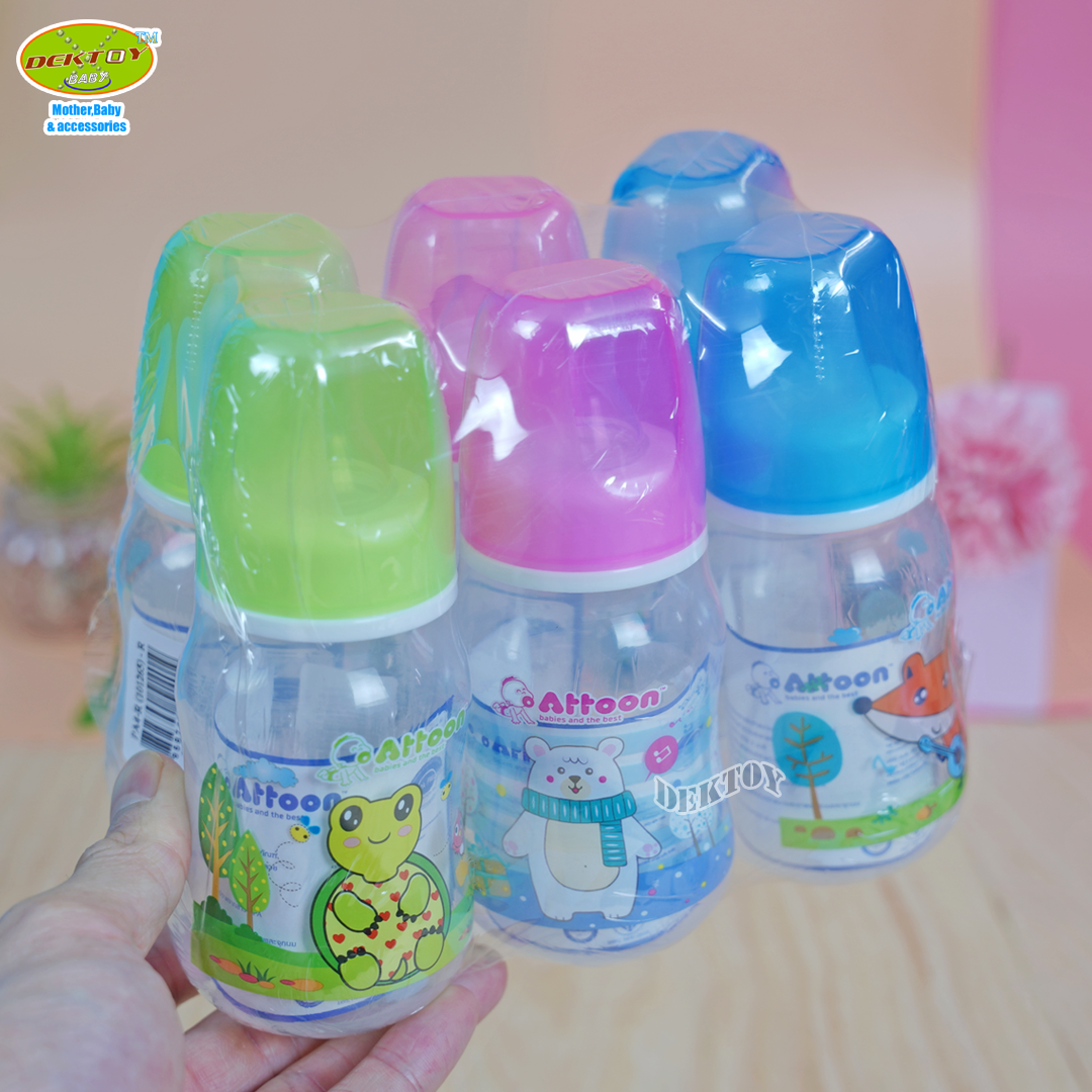 Attoon แอทตูนขวดนมราคาถูก สำหรับเด็กแรกเกิด4ออนซ์แพ็ค6ขวด