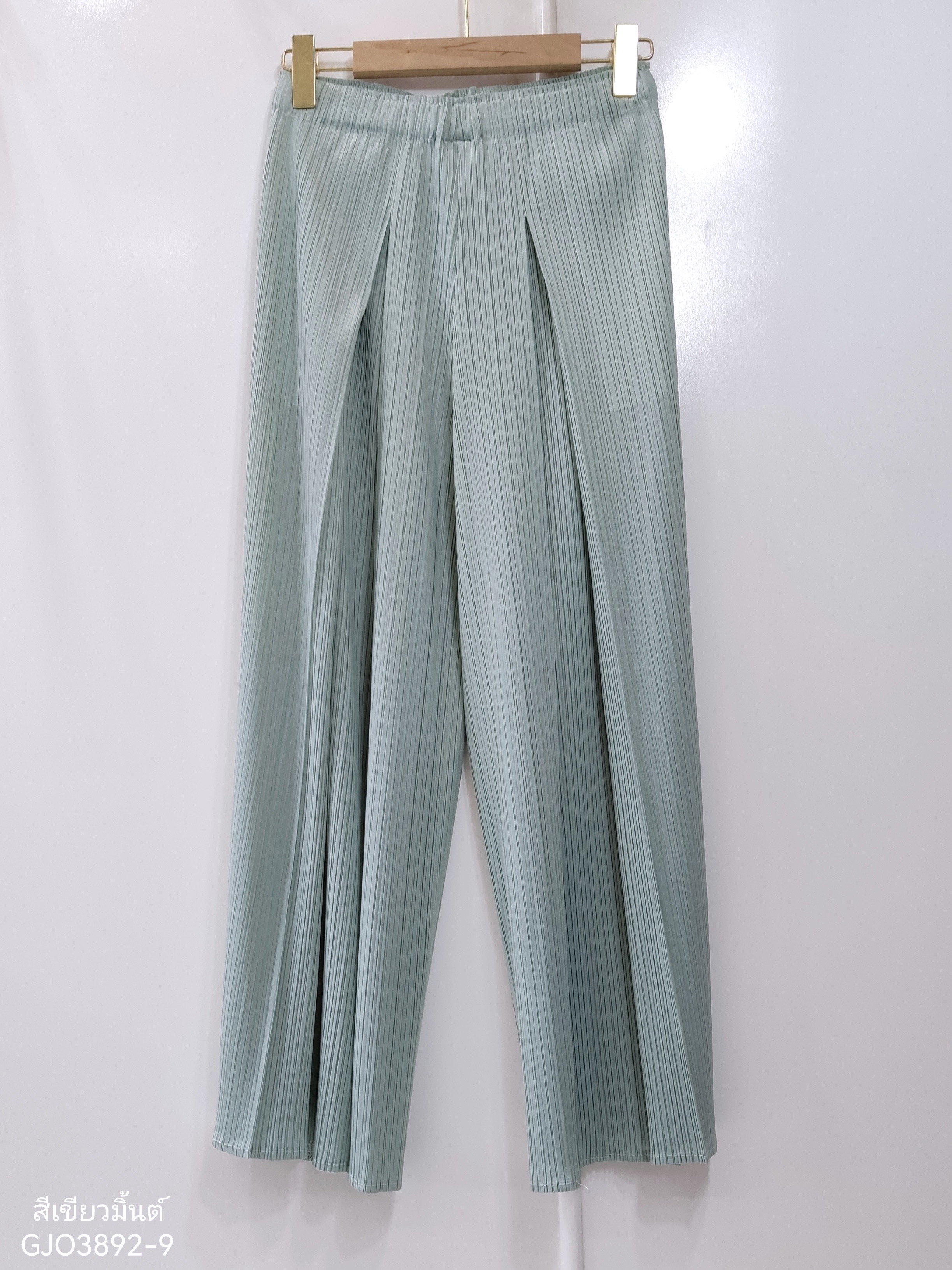 ปรับราคาลง20%!! ยาว 36.5นิ้ว 2MUAY รุ่น GJO3892-9 กางเกงพลีทคุณภาพ WIDE LEG PLEATED PANTS 10 สี FREE SIZE
