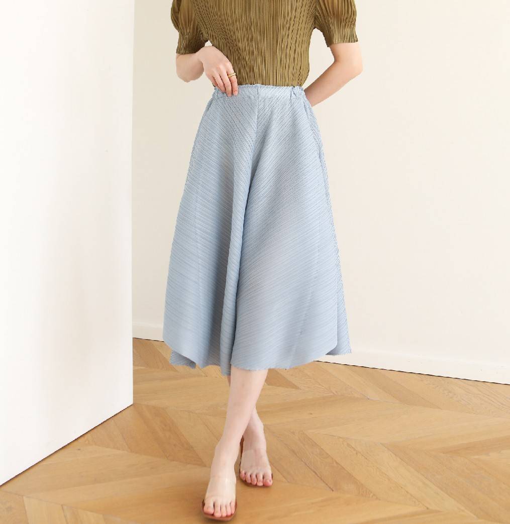 ยาว 28นิ้ว!! 2MUAY รุ่น GJO2923 FLARED PLEAT PANT กางเกงผู้หญิง กางเกงพลีทคุณภาพ 12สี FREE SIZE