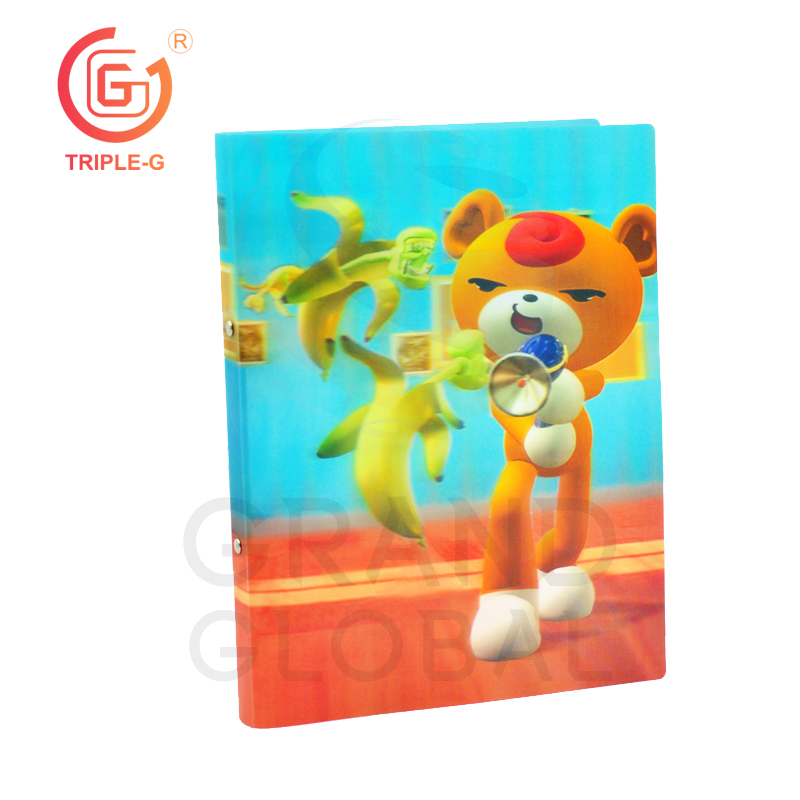 Triple-G แฟ้มใส่เอกสารขนาด A4 ลายแฟนซี 3มิติ แบบสันห่วง แพ๊ค 4 ชิ้น