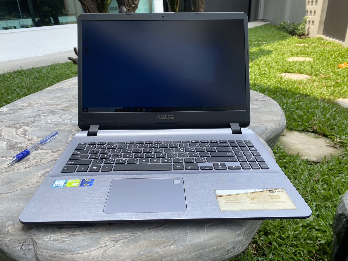 โน้ตบุ๊ค Notebook Asus X507U(i5-8250U/4GB/1TB/MX130 2GB)+Adaper+กระเป๋า แบตเสื่อม