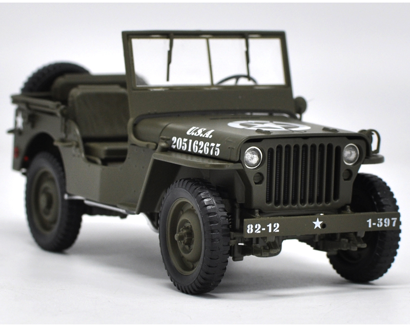 [สั่งจอง] JEEP WILLYS US ARMY 1/4 TON MILITARY WW II DIE CAST 1/18 BY WELLY 18036W