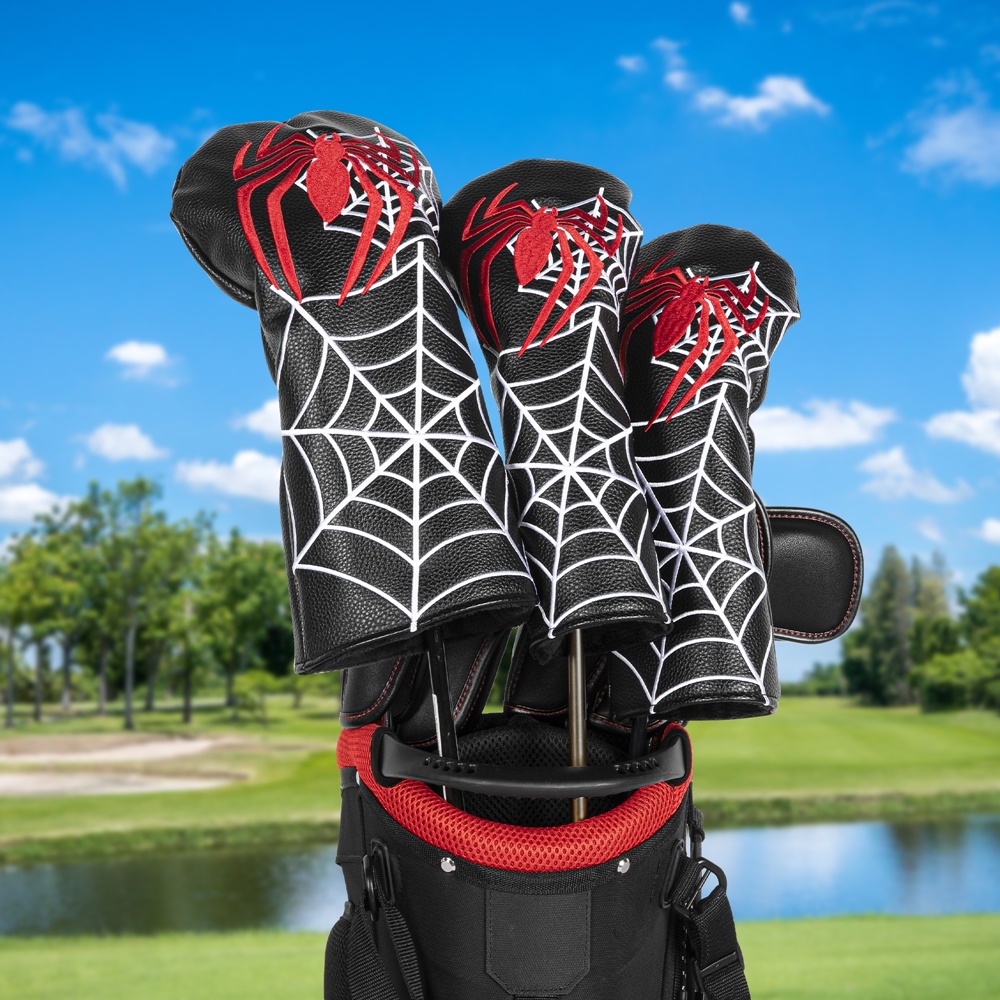 DRIVER GOLF CLUB HEAD COVER SPIDER ปลอกคลุมหัวไม้กอล์ฟ DRIVER หัวไม้หนึ่ง ลายแมงมุมสุดเท่ไม่ซ้ำใคร หนัง PU เกรดพรีเมี่ยม!! G0-207 ( 1 PCS.)