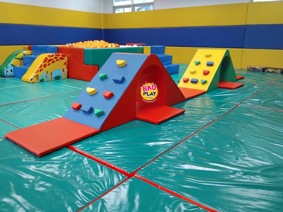 ภูเขา2ลูกอุโมงค์ปีนป่าย, ปีนป่ายเข้ามุม ปีนป่ายนุ่ม สไลเดอร์นุ่ม เบาะนุ่มนิ่ม, soft play, indoor playground ของเล่นเสริมพัฒนาการ เครื่องเล่นสนามในร่ม Kid Zone