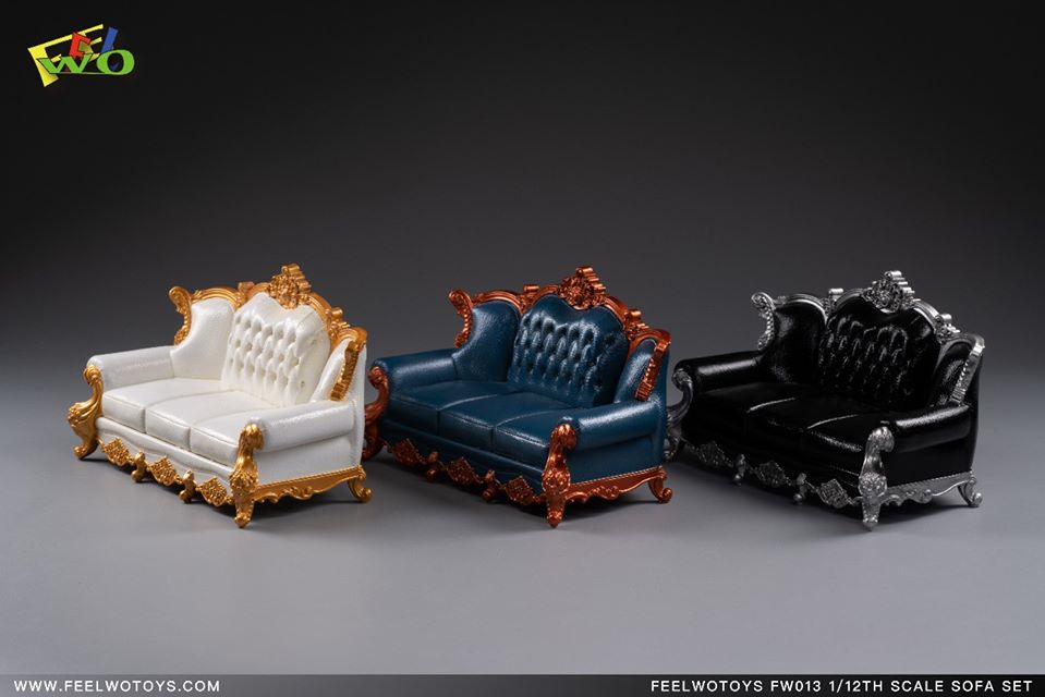[สั่งจอง]FEELWOTOYS FW013 1/12 Scale Sofa set โซฟาสเกล 1/12 สามสีสามสไตล์