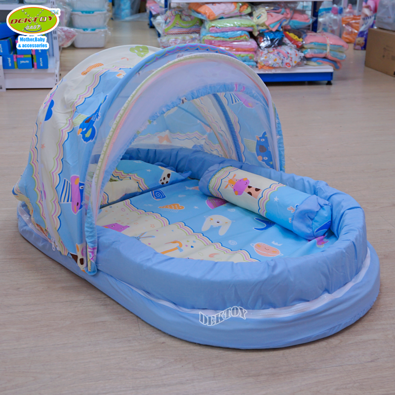 ที่นอนเด็ก+มุ้งครอบ มุ้ง เบาะที่นอน เเละขอบกั้น