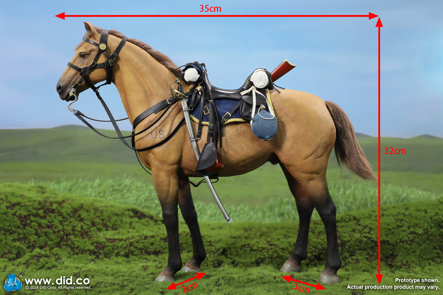 [สั่งจอง] DID E60076 1/6 : Civil War Brown War Horse (Standing)