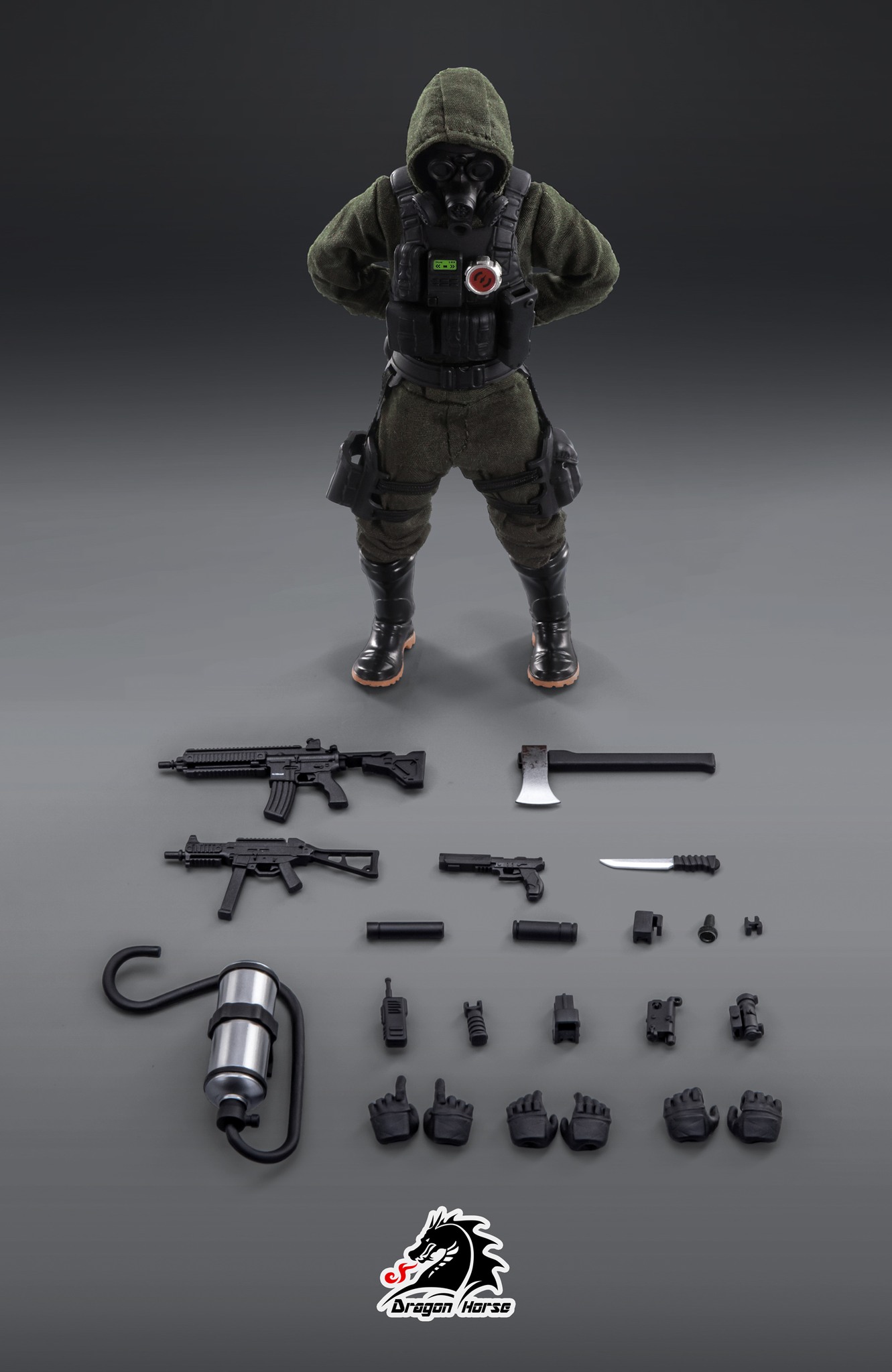 [สั่งจอง] Dragon Horse DH-S002LG 1/12 : SCP Foundation Series Mobile Task Force Zeta-9 "Mole" Green Limited Edition