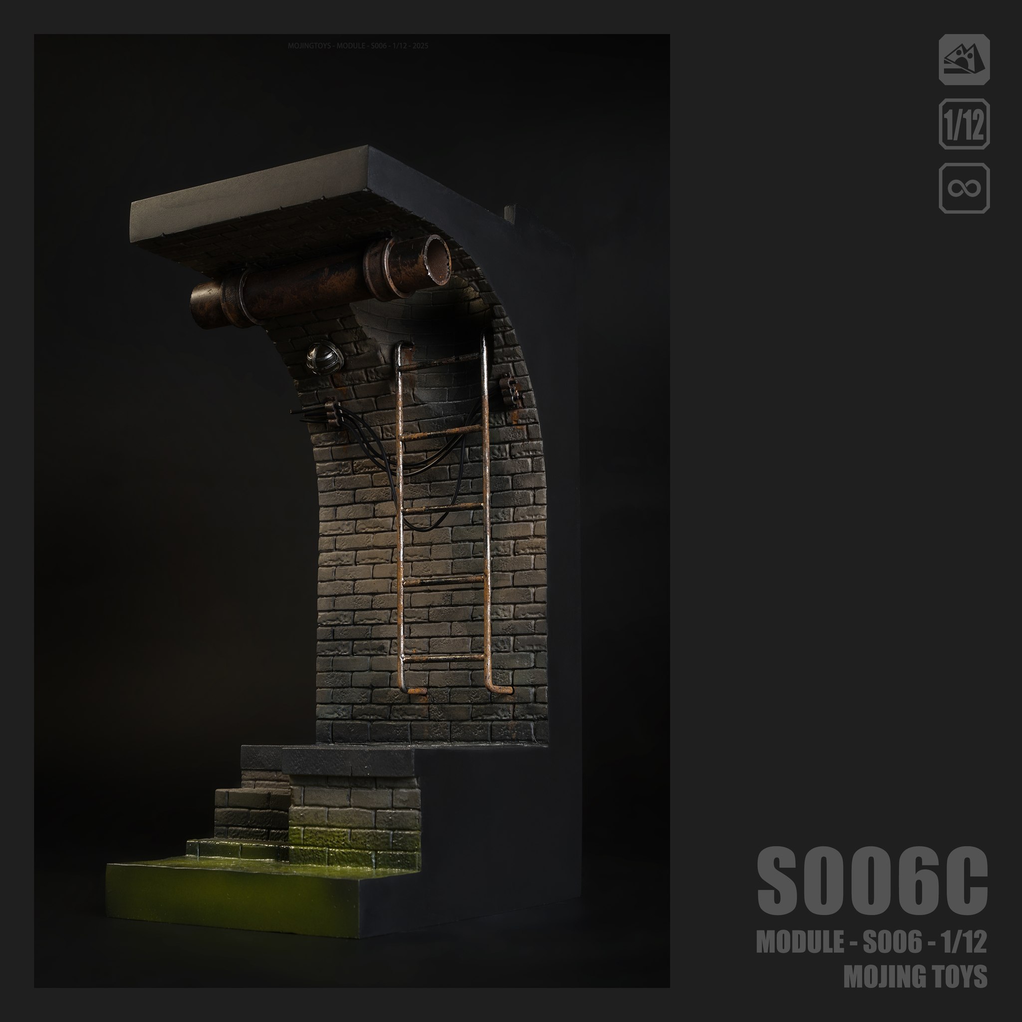 [สั่งจอง]mOjingToys 1/12 : Module Series American Comic Sewer Scene Taupe