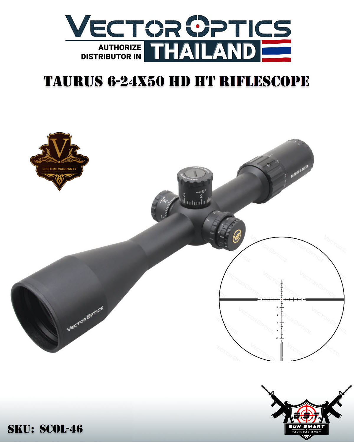 TAURUS 6-24X50 HD HT RIFLESCOPE