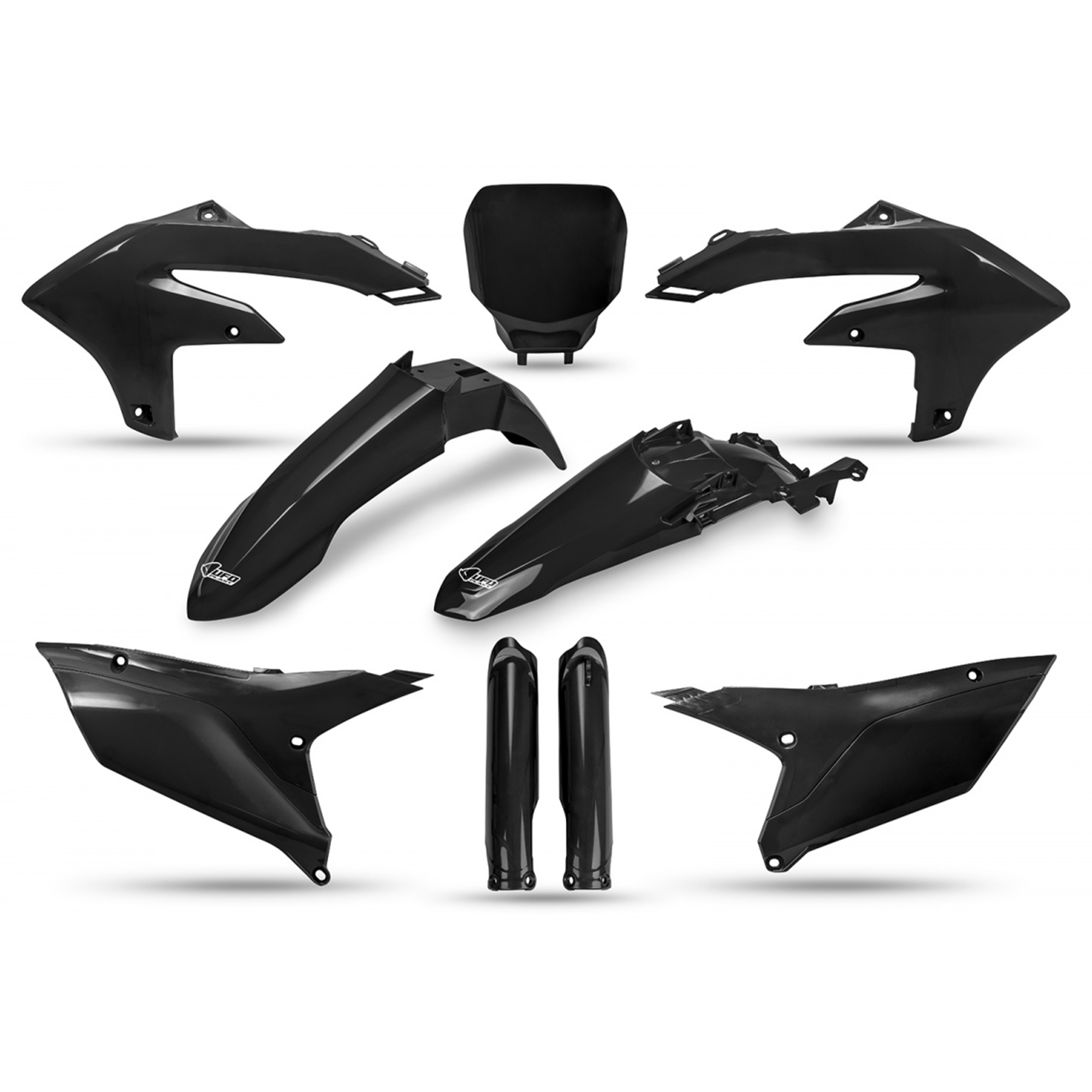 ชุดพลาสติก UFO Plastics YZ250F 2024-2025 สีดำ