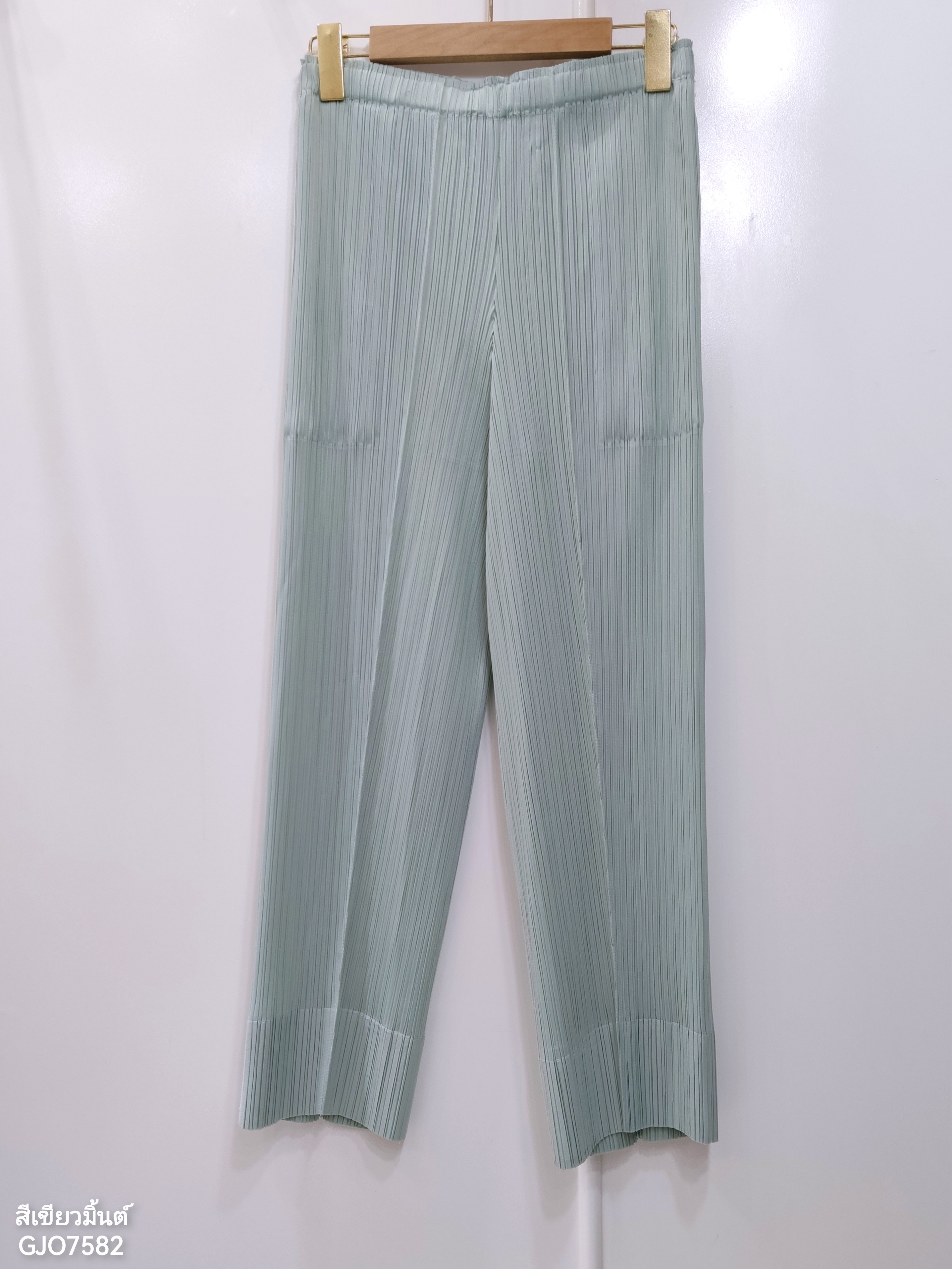 ปรับราคาลง20%!! ยาว34นิ้ว! 2MUAY รุ่น GJO7582 กางเกงพลีทคุณภาพ SLIM TUCK PLEATED PANTS 9 สี FREE SIZE