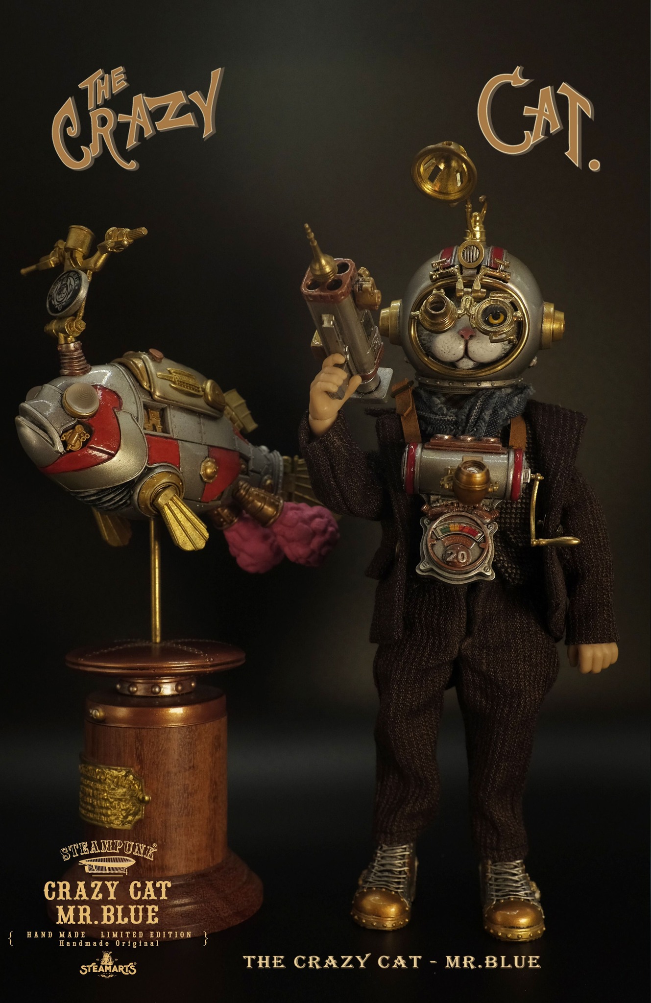 [สั่งจอง] STEAMARTS SA2024Q1201 1/6 : Steampunk Crazy Cat Mr.Blue Child Body