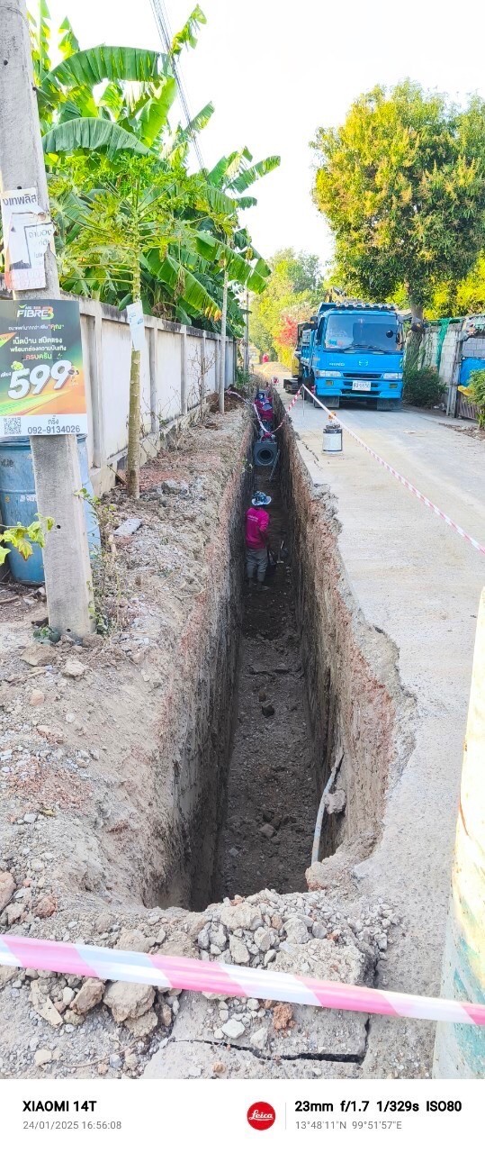 งานวางระบบท่อระบายน้ำ เทศบาลตำบลเบิกไพร อ.บ้านโป่ง