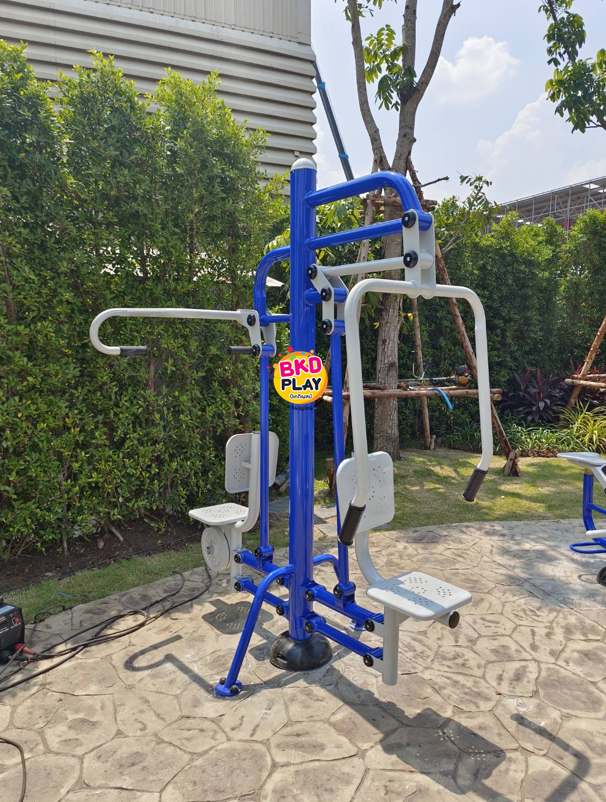 เครื่องออกกำลังกาย กลางแจ้ง ชุดอุปกรณ์ บริหารไหล่ หน้าอกคู่ แบบดันและ แบบดึง ลานกีฬา อเนกประสงค์ สนามกีฬา สั่งผลิต 10-20 วัน