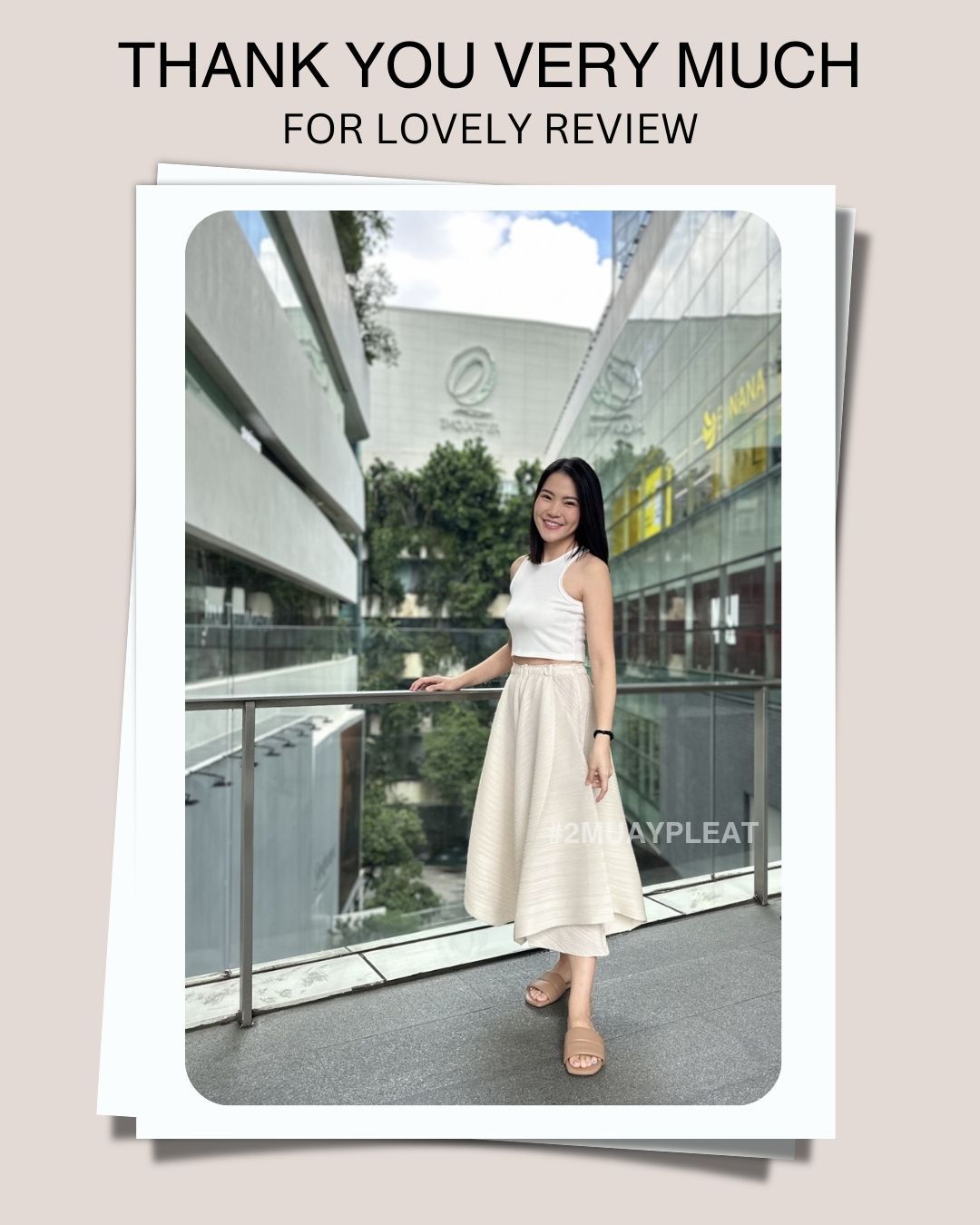 ยาว 28นิ้ว!! 2MUAY รุ่น GJO2923 FLARED PLEAT PANT กางเกงผู้หญิง กางเกงพลีทคุณภาพ 12สี FREE SIZE